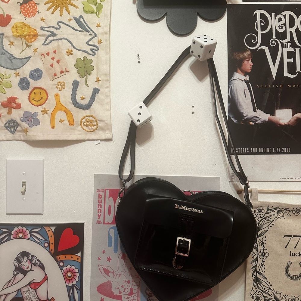 Dr. Martens Black Heart-Shaped Bag
